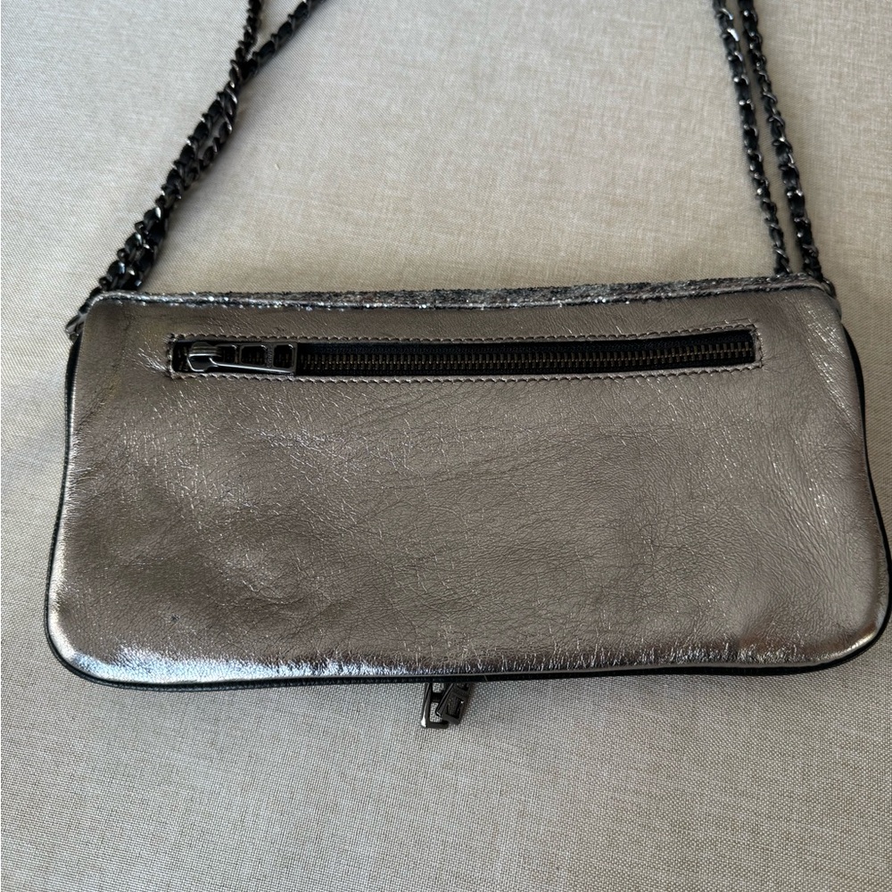 Zadig & Voltaire Sparkling Leopard Clutch - Silver and Black - Picture 5 of 11